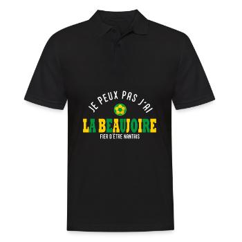 football nantes J peux pas j ai foot nantais - Polo Homme - noir - Devant - Kai (181cm)