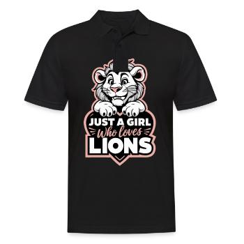 Lion Lion Animal Africa - Men's Polo Shirt - black - Front - Kai (181cm)