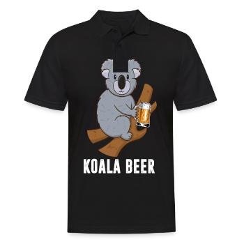 koala and beer beer koala bear australia drink - Men's Polo Shirt - black - Front - Kai (181cm)