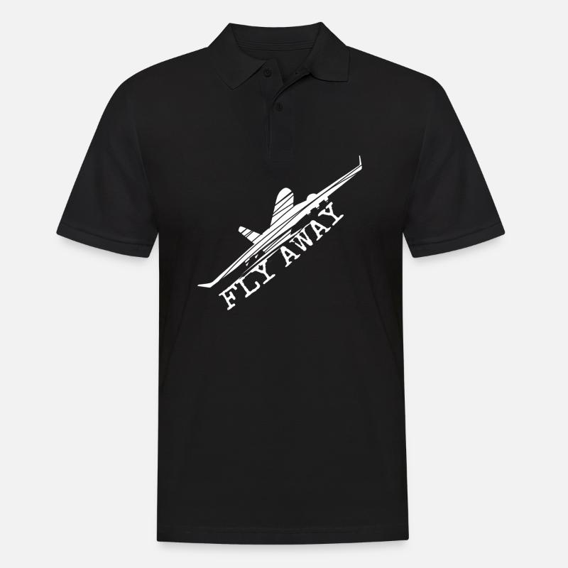 Flugzeug - Männer Poloshirt - Schwarz