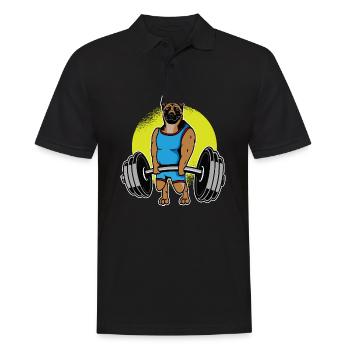 Belgian Malinois Weightlifting I Deadlift Fitness - Men's Polo Shirt - black - Front - Kai (181cm)