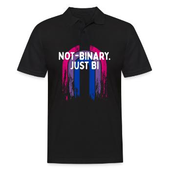 Not-binaire Juste Bi Bisexuel Dictons Bi Pride - Polo Homme - noir - Devant - Kai (181cm)