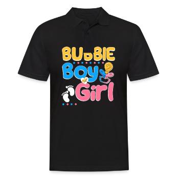 Pink or Blue Bubby Loves You Jewish Grandmother - Männer Poloshirt - Schwarz - Vorne - Kai (181cm)