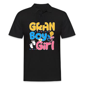 Pink or Blue Gran Loves You Best Grandma Ever - Männer Poloshirt - Schwarz - Vorne - Kai (181cm)