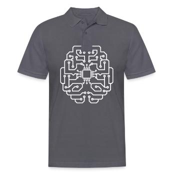 elektriker Elektrik Elektronik Beruf Spannung CPU - Männer Poloshirt - Anthrazit - Vorne - Nico (186cm)