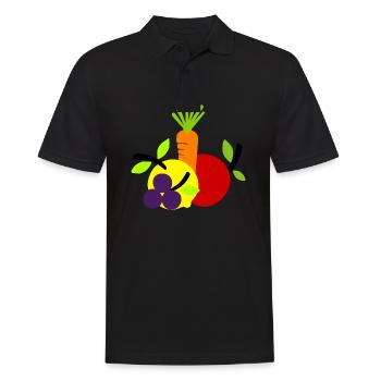 Fruits Légumes Végétal - Polo Homme - noir - Devant - Kai (181cm)