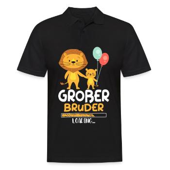 Großer Bruder Loading Löwe - Männer Poloshirt - Schwarz - Vorne - Kai (181cm)