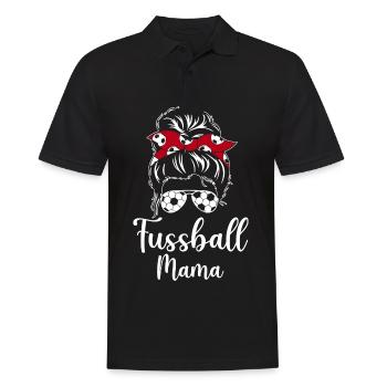 Fussball Mama - Männer Poloshirt - Schwarz - Vorne - Kai (181cm)