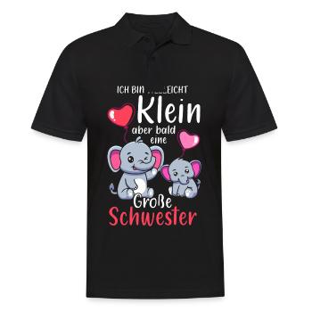 Je suis petite mais bientôt une grande sœur - Polo Homme - noir - Devant - Kai (181cm)