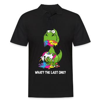Le dernier dinosaure licorne quoi ? Licorne mangeuse de dinosaures - Polo Homme - noir - Devant - Kai (181cm)