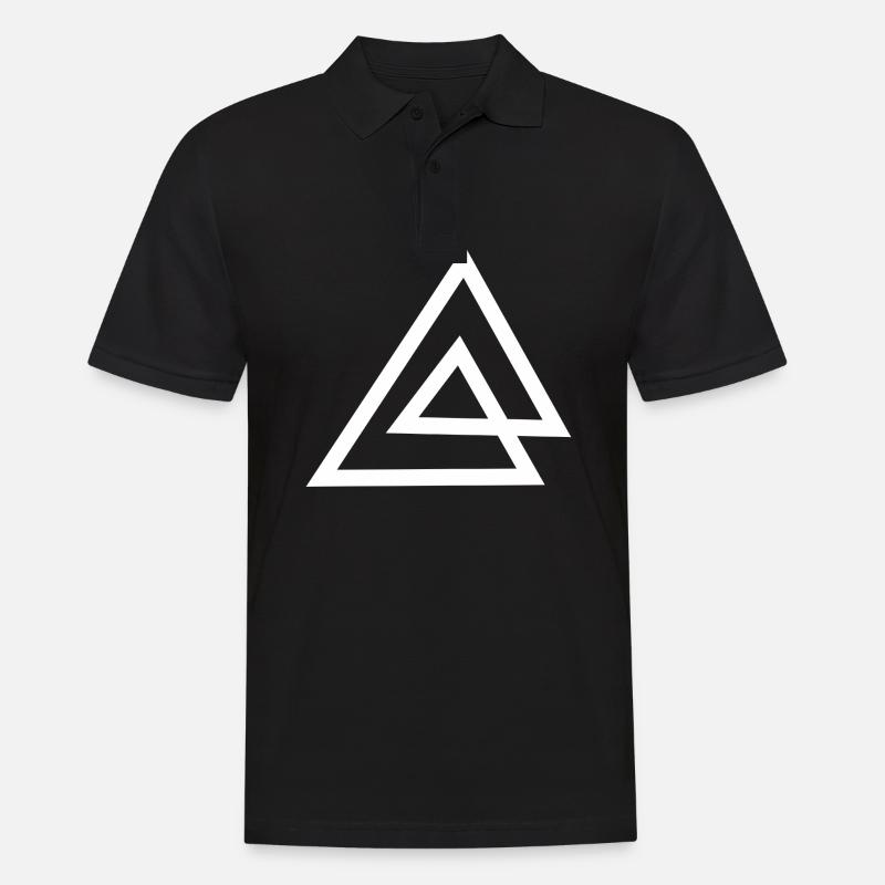 Symbol Dreieck - Männer Poloshirt - Schwarz