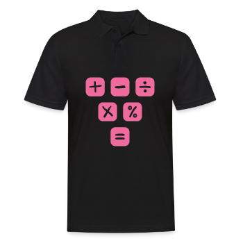 Mathe Symbole Mathematische Zeichen Mathematik - Männer Poloshirt - Schwarz - Vorne - Kai (181cm)