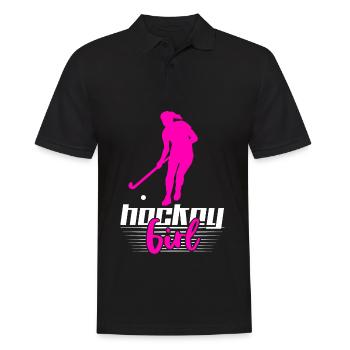 Hockey filles hockey sur le hockey cadeau de hockey spie - Polo Homme - noir - Devant - Kai (181cm)