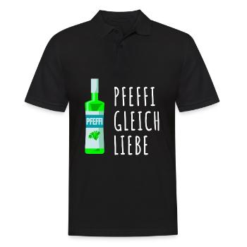 Pfefferminz Likör Pfeffi Vatertag Sauf - Männer Poloshirt - Schwarz - Vorne - Kai (181cm)