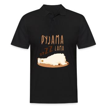 Pyjama Lama sac de couchage joli cadeau de lamas - Polo Homme - noir - Devant - Kai (181cm)