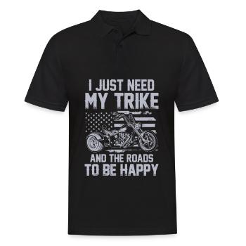 Trike - Männer Poloshirt - Schwarz - Vorne - Kai (181cm)