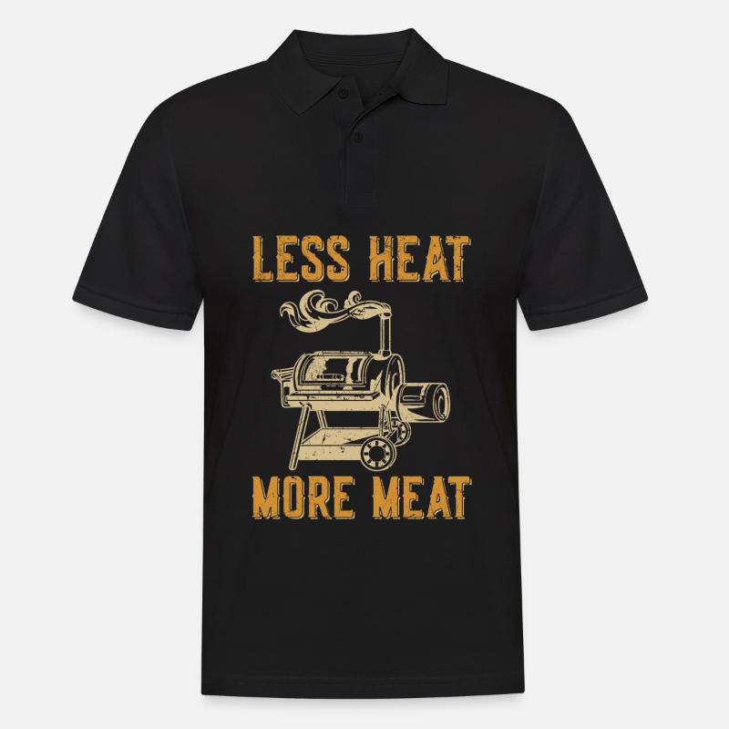 Fleisch Räuchern - Männer Poloshirt - Schwarz