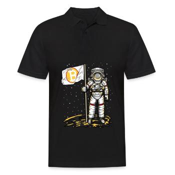 Bitcoin Astronaut To The Moon BTC Crpyto Bit Coin - Men's Polo Shirt - black - Front - Kai (181cm)