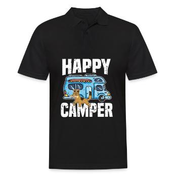 Camping Camper Chiens Happy Camper Outdoor avec - Polo Homme - noir - Devant - Kai (181cm)