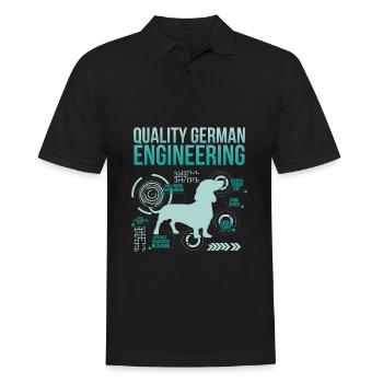 Lustiger Wiener-Hund Witz Sarkastischer Dackel - Männer Poloshirt - Schwarz - Vorne - Kai (181cm)