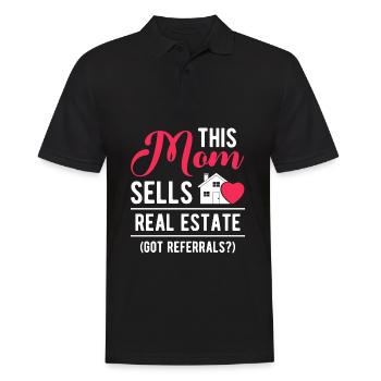 Diese Mutter verkauft Immobilien bekommen Empfehlungen Frauen - Männer Poloshirt - Schwarz - Vorne - Kai (181cm)