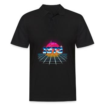 Born in 1973 - Männer Poloshirt - Schwarz - Vorne - Kai (181cm)