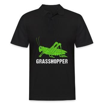 Grashüpfer Heuschrecke - Männer Poloshirt - Schwarz - Vorne - Kai (181cm)