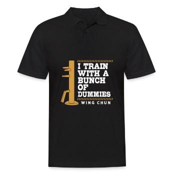 Wing Chun - Men's Polo Shirt - black - Front - Kai (181cm)