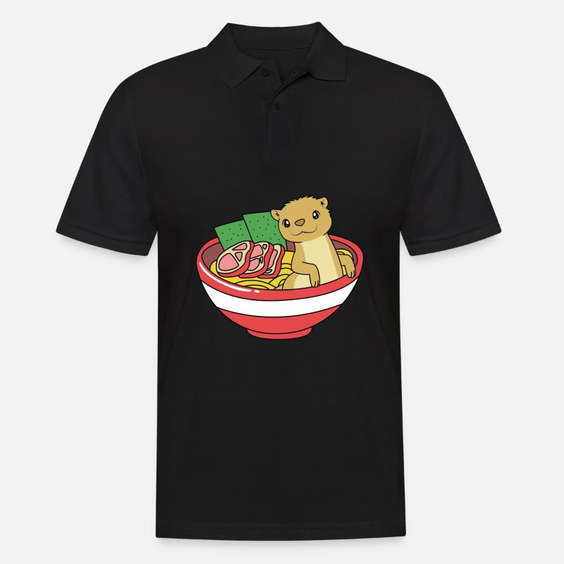 Otter - Männer Poloshirt - Schwarz