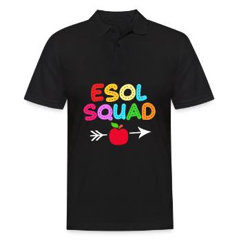 Englischlehrerin Englisch Lehrer - Männer Poloshirt - Schwarz - Vorne - Kai (181cm)