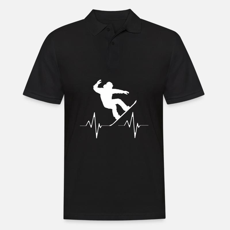 Snowboard Snowboard Vacances snowboard Snowboarders - Polo Homme - noir