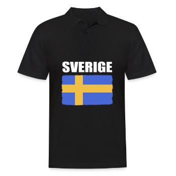Schweden Schwedisch - Männer Poloshirt - Schwarz - Vorne - Kai (181cm)