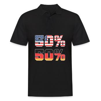 American German - Men's Polo Shirt - black - Front - Kai (181cm)
