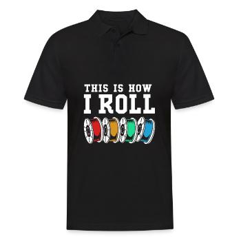 3D Druck Drucken Prototyp - Männer Poloshirt - Schwarz - Vorne - Kai (181cm)