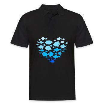 Aquariophile d’aquarium - Polo Homme - noir - Devant - Kai (181cm)