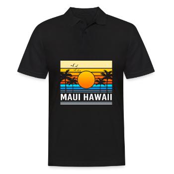 Maui Hawaii Hawaiian - Männer Poloshirt - Schwarz - Vorne - Kai (181cm)