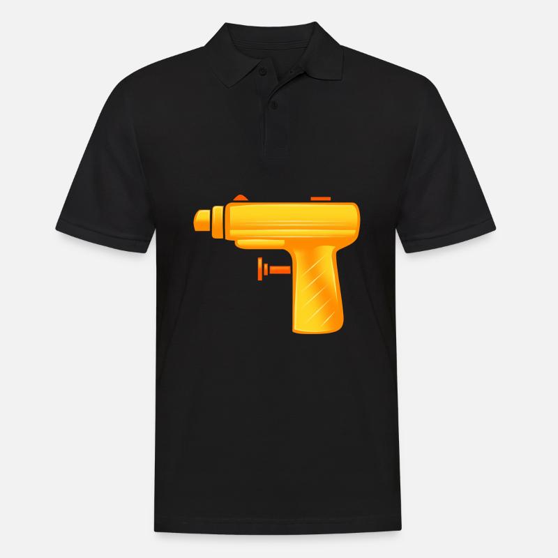 Wasserpistole - Männer Poloshirt - Schwarz