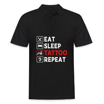 Tattoo Artist Tattoo Artist Tattooed Tattoo - Men's Polo Shirt - black - Front - Kai (181cm)