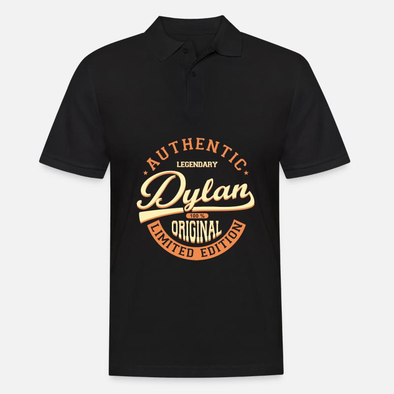 DYlAN Custom Tshirt Dylan Gift - Men's Polo Shirt - black