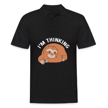 Sloth - Men's Polo Shirt - black - Front - Kai (181cm)