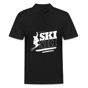 Ski Ski Holiday - Men's Polo Shirt - black - Front - Kai (181cm)