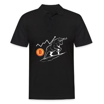 Bitcoin - Men's Polo Shirt - black - Front - Kai (181cm)