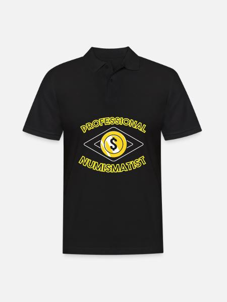 Coin collector - Men's Polo Shirt - black