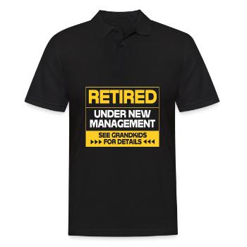Krankenschwester Rente - Männer Poloshirt - Schwarz - Vorne - Kai (181cm)