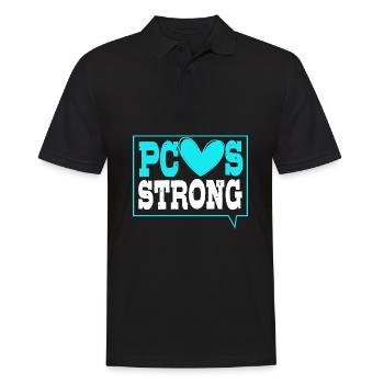 Pcos-Bewusstsein - Männer Poloshirt - Schwarz - Vorne - Kai (181cm)