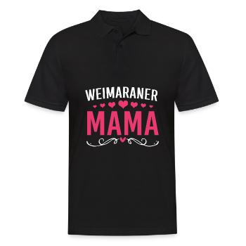 Weimaraner - Männer Poloshirt - Schwarz - Vorne - Kai (181cm)
