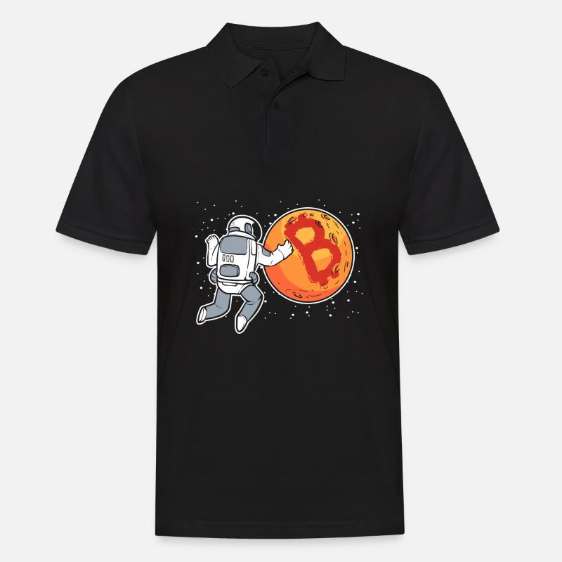 Bitcoin - Männer Poloshirt - Schwarz