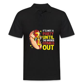 Hot Dog Snack - Men's Polo Shirt - black - Front - Kai (181cm)
