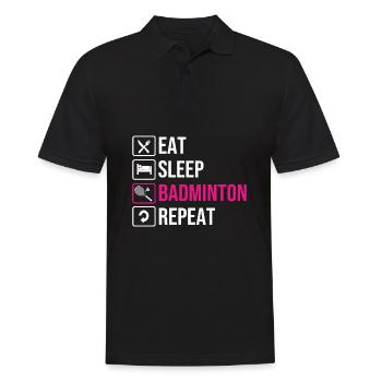 Badminton - Männer Poloshirt - Schwarz - Vorne - Kai (181cm)