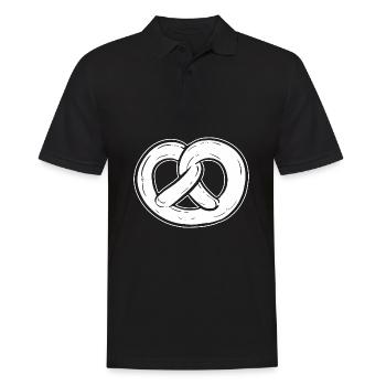 Brezel - Männer Poloshirt - Schwarz - Vorne - Kai (181cm)